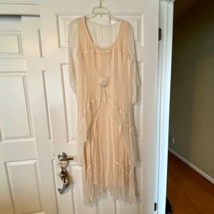Nataya 10709 Vintage Inspired Boho Dress Cream XL